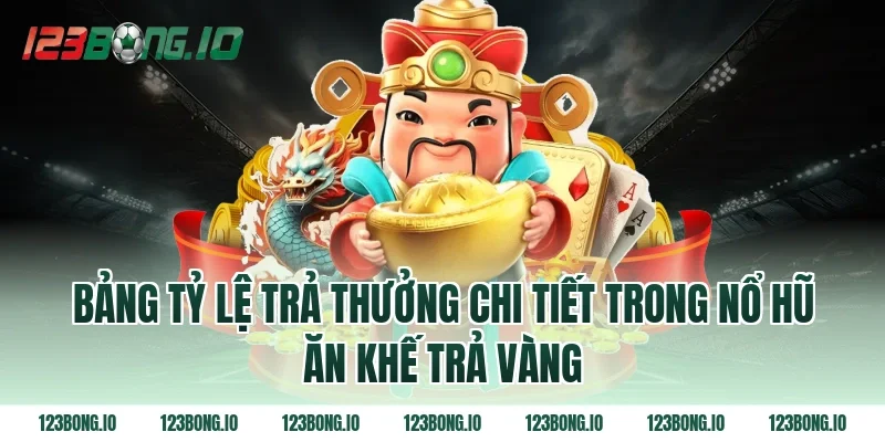 Bảng tỷ lệ trả thưởng chi tiết trong nổ hũ Ăn khế trả vàng